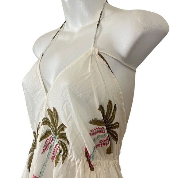 Roberta Roller Rabbit Morjim Palm Venezia Maxi Silk & Cotton Womens Dress NWT L - Picture 8 of 16